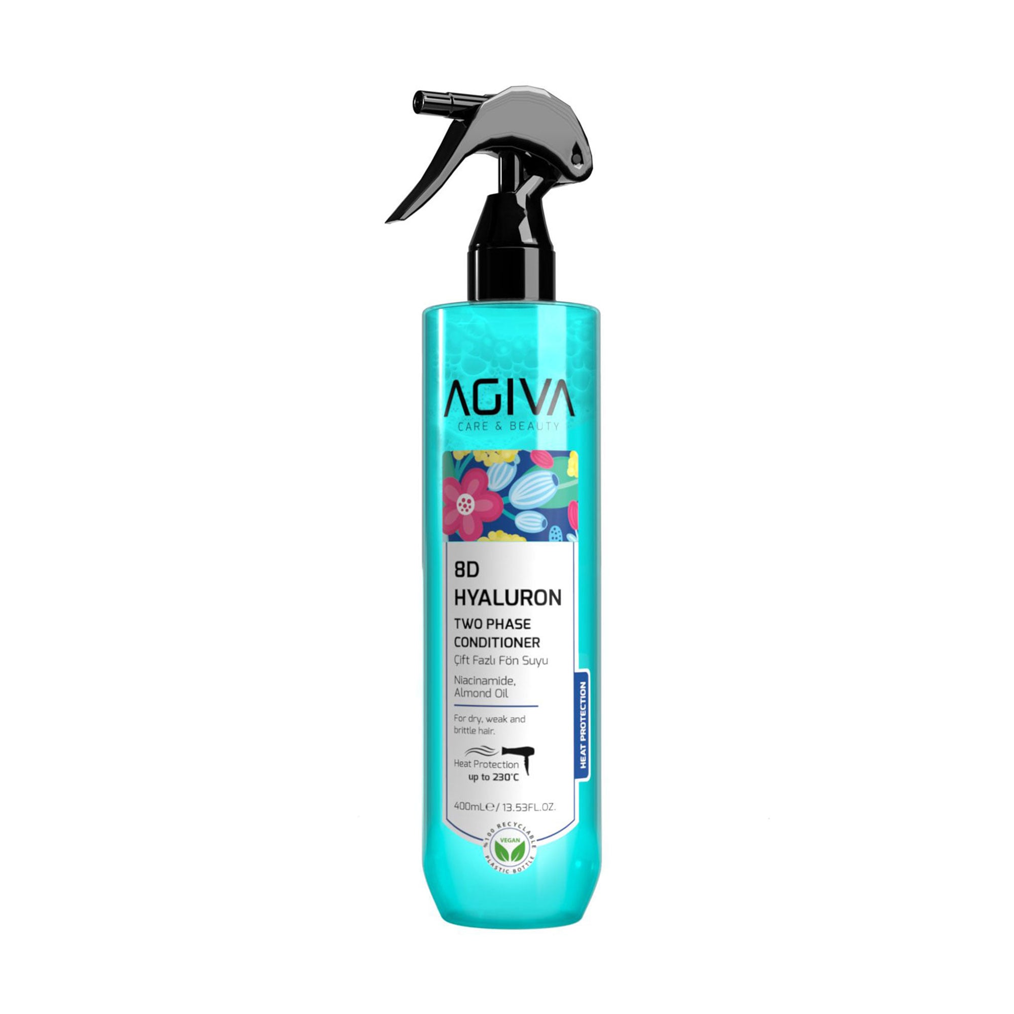 Двофазний кондиціонер-спрей для волосся Agiva 8D Hyoluron Two Phase Conditioner, 400 мл