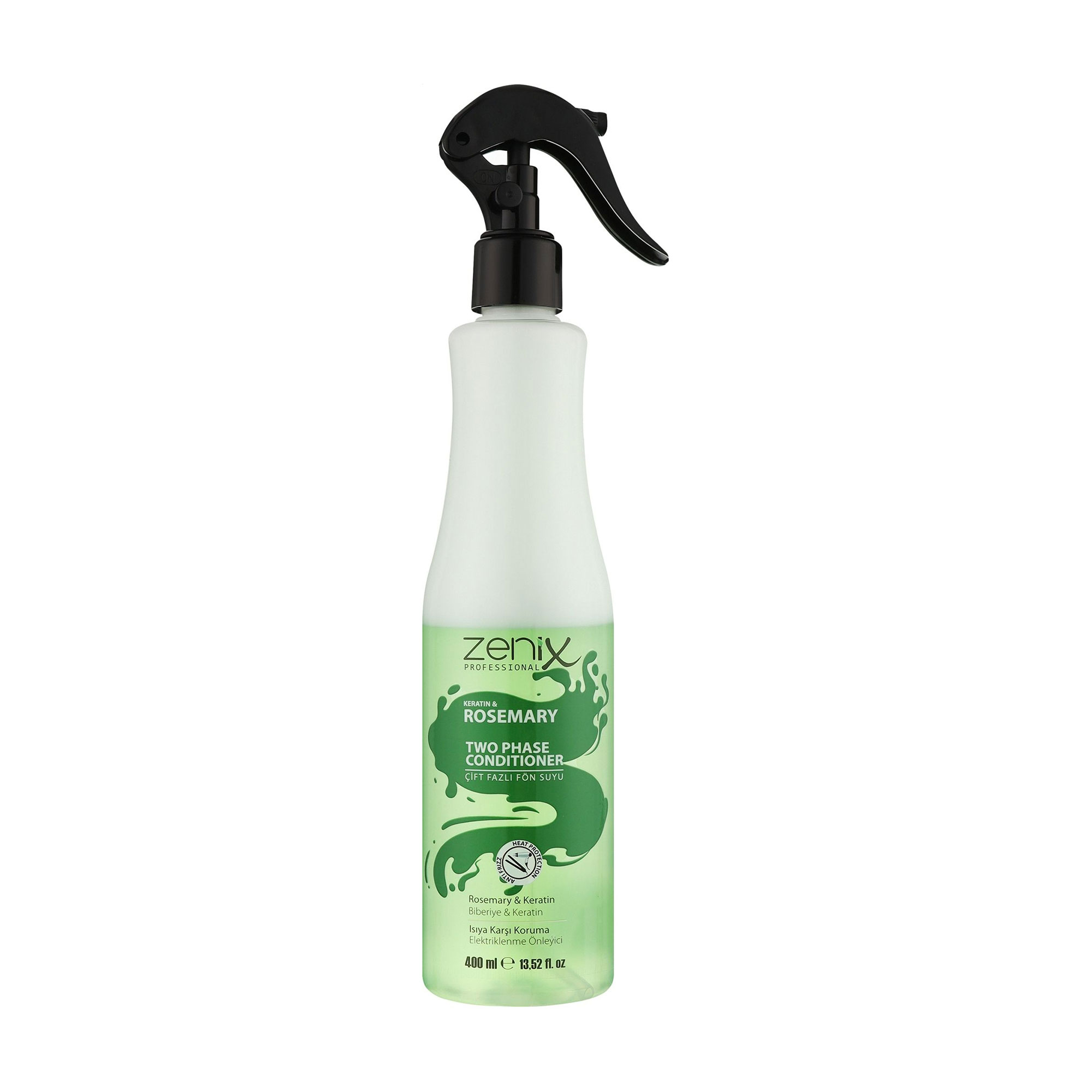 Двофазний кондиціонер-спрей для волосся Zenix Professional Two Phase Conditioner Кератин та розмарин, 400 мл