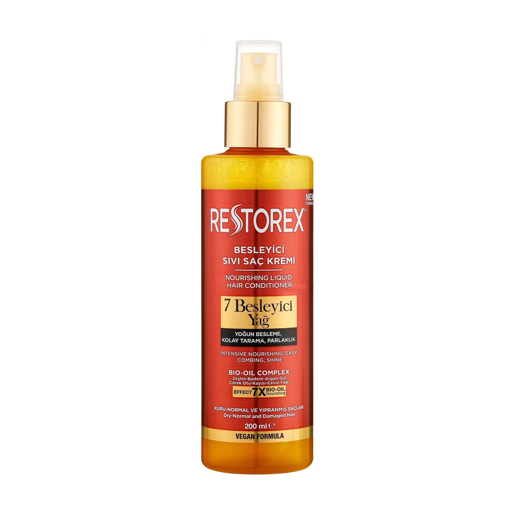 Живильний кондиціонер-спрей для волосся Restorex Nourishing Liquid Hair Conditioner 7 олій, 200 мл
